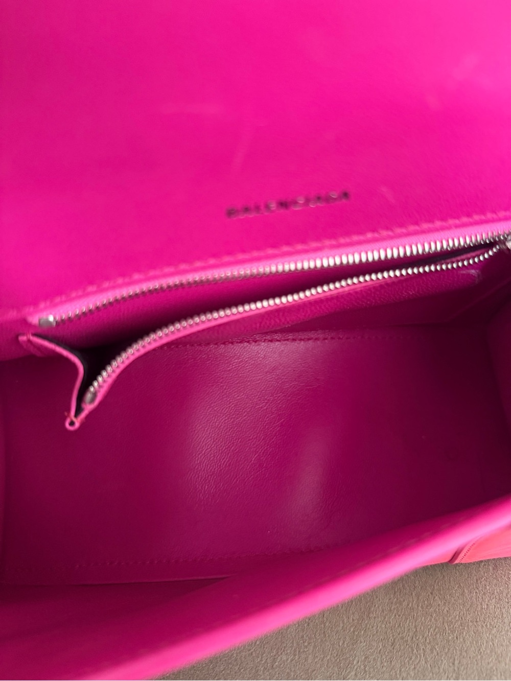 Balenciaga Mini Top Handle Bag in Bright Pink - Picture 7 of 12